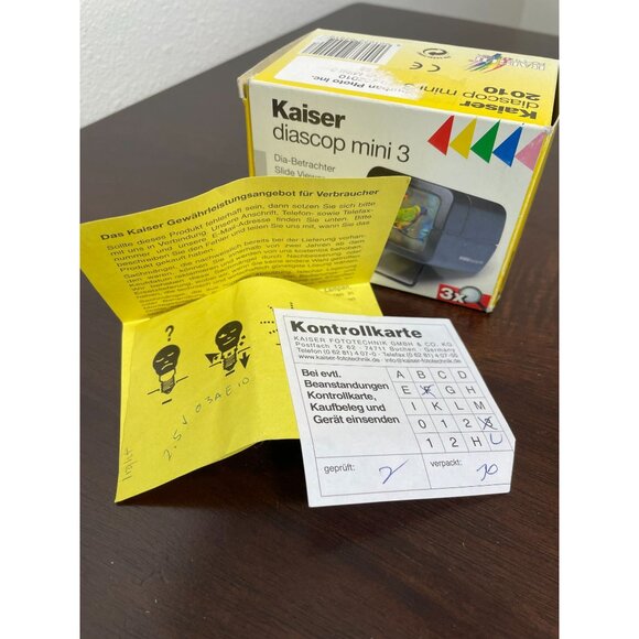 VTG Kaiser Diascop Mini 3 Slide Viewer With Authentic World War II Battle Histor - Picture 9 of 10